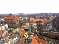 Foto vom Kirchenturm: Reja-Straße, Kloster und Schloss