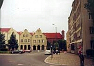 Foto: Marktplatz im Jahr 2001, Blick in Richtung Schloss